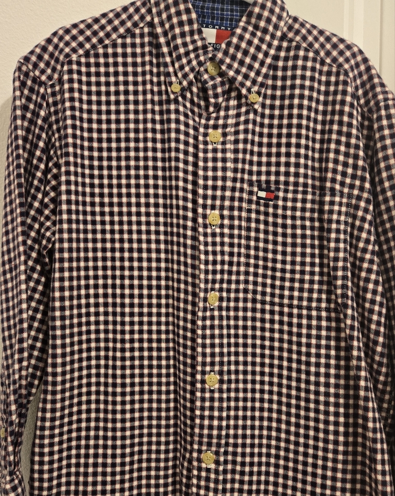 Tommy Hilfiger Navy‎ and White Checkered Shirt